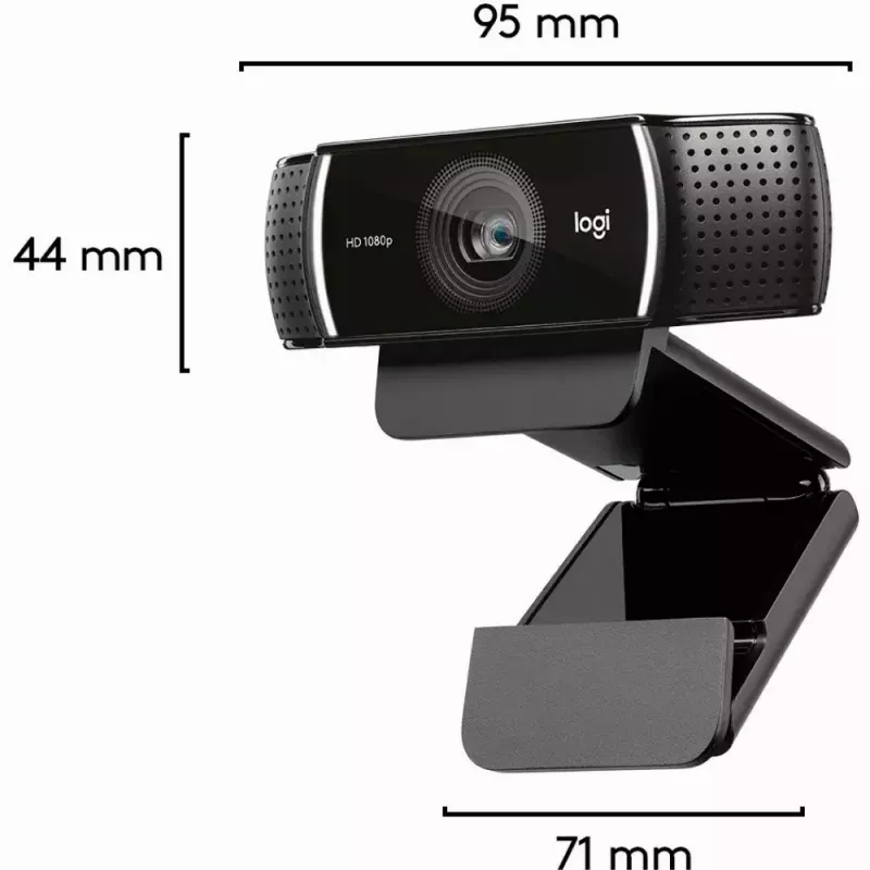 Logitech C922 1920 x 1080 pixels USB zwart webcam