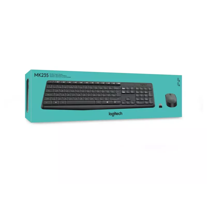 Draadloze toetsenbord- en muisset Logitech MK235