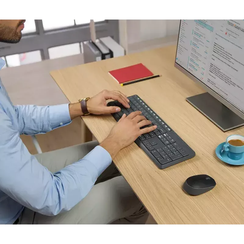 Draadloze toetsenbord- en muisset Logitech MK235