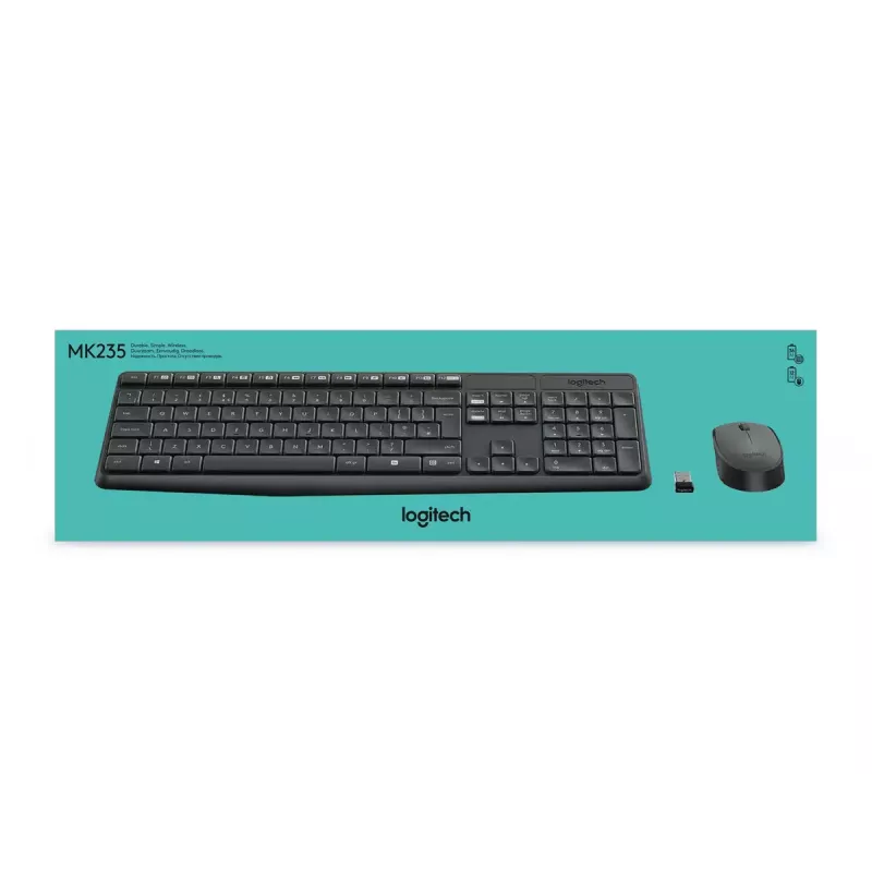 Draadloze toetsenbord- en muisset Logitech MK235