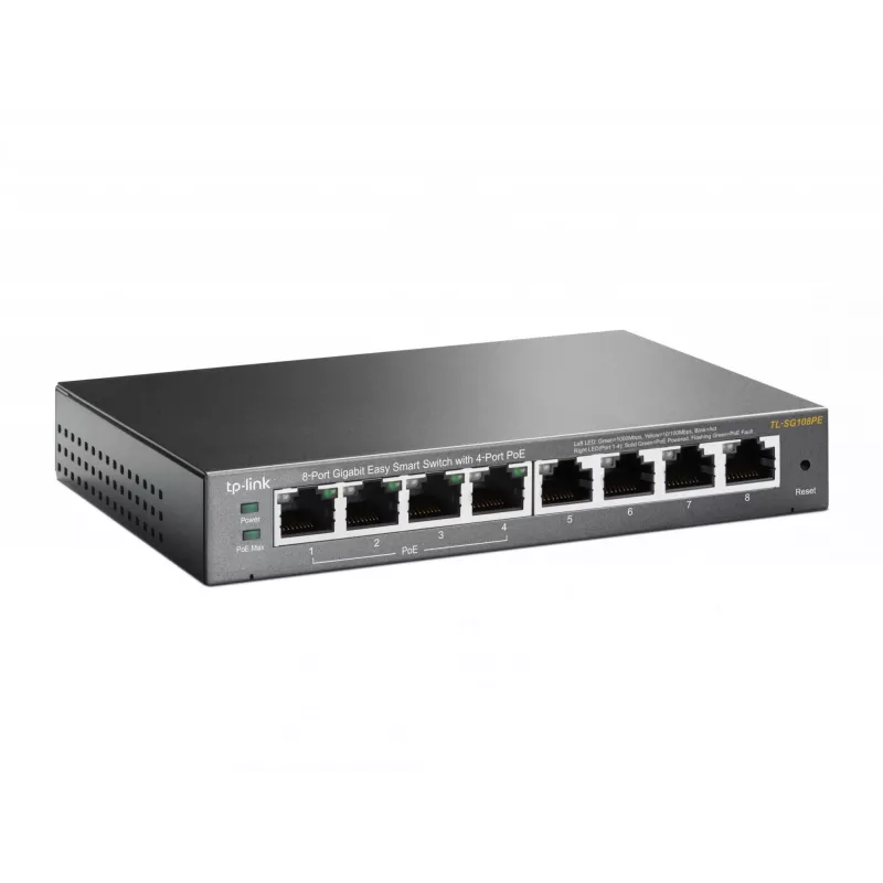 Managed switch TP-Link TL-SG108PE 8-poorts Gigabit met 4-poorts PoE