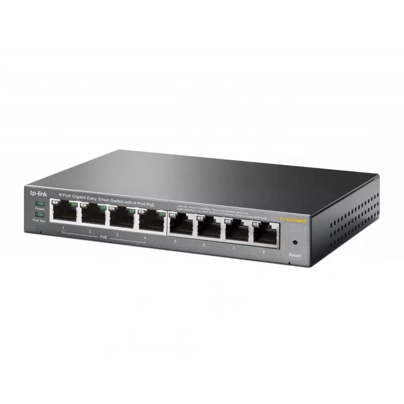 Managed switch TP-Link TL-SG108PE 8-poorts Gigabit met 4-poorts PoE