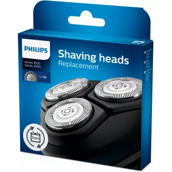 Vervangende scheerkoppen Philips SHAVER Series 3000 SH30/50 — 3 RVS-scheerkoppen