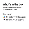 HP 302 2-pack zwart/tricolor originele inktcartridges