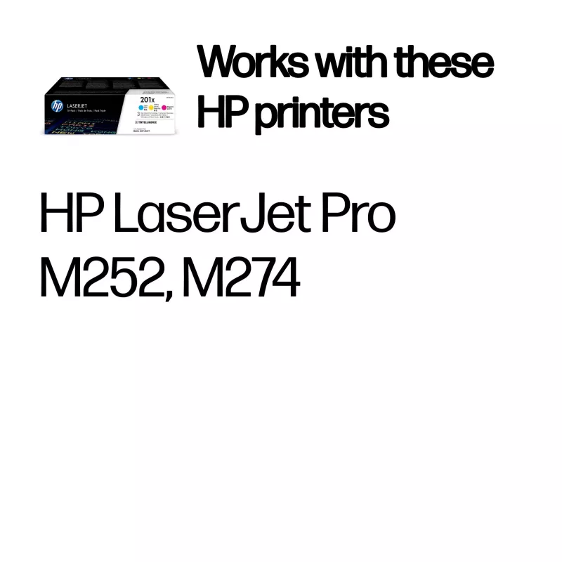 HP 201X 3-pack High Yield cyaan/magenta/geel originele LaserJet tonercartridges