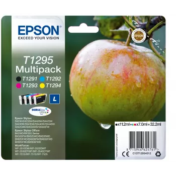 Inktpatroon Epson multipack T1295 zwart cyaan magenta geel