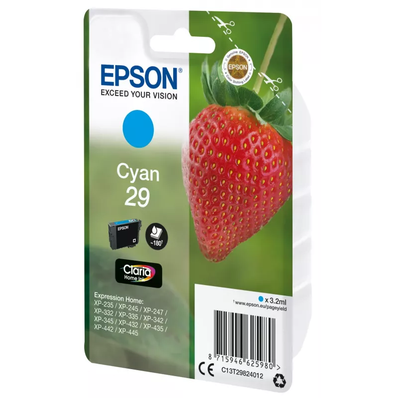 Epson Strawberry singlepack cyaan 29 Claria Home inkt