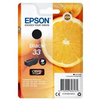 Cartridge Epson 33 zwart 250 pagina's C13T33314012