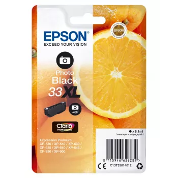 Epson Oranges singlepack foto zwart 33XL Claria Premium inkt