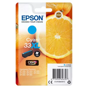 Epson Oranges singlepack cyaan 33XL Claria Premium inkt