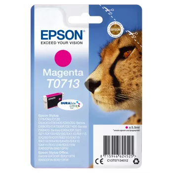 Epson singlepack magenta T0713 DURABrite Ultra inkt