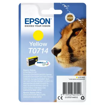 Epson singlepack geel T0714 DURABrite Ultra inkt