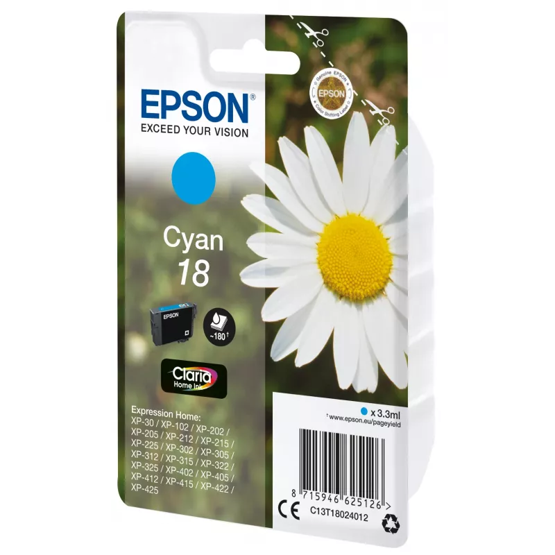 Epson Daisy singlepack cyaan 18 Claria Home inkt