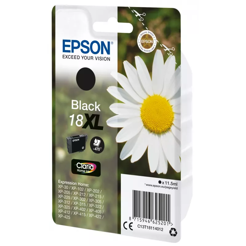 Epson Daisy singlepack zwart 18XL Claria Home inkt