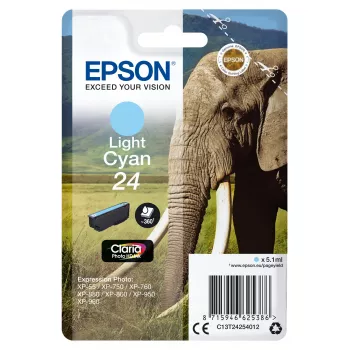 Cartridge Epson 24 lichtcyaan 360 pagina's C13T24254012