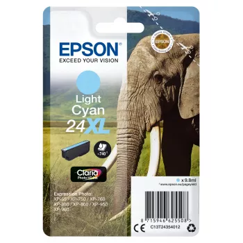 Epson 24XL lichtcyaan inktcartridge, 740 pagina's (C13T24354012)