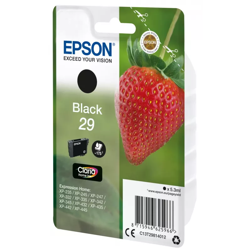 Epson Strawberry singlepack zwart 29 Claria Home inkt