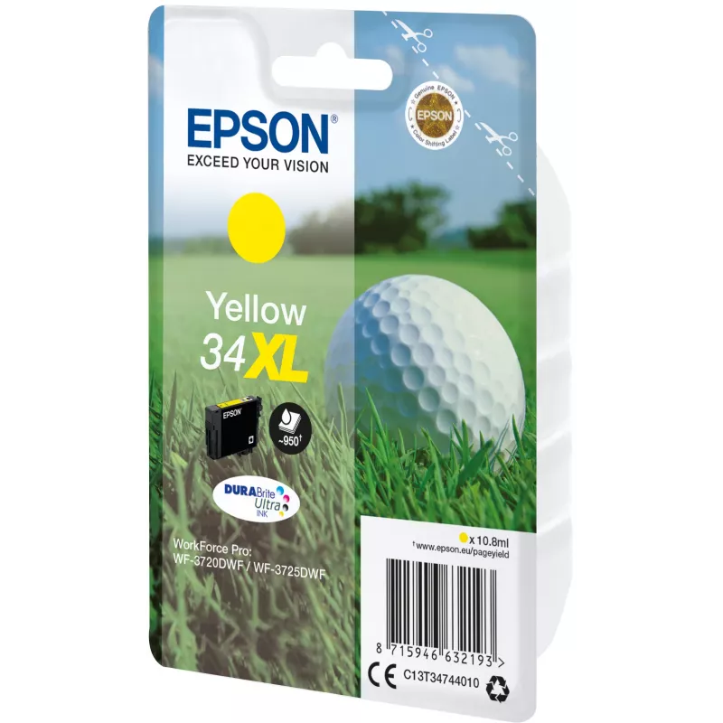 Cartridge Epson 34XL geel 950 pagina's C13T34744010