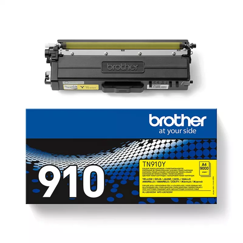 Toner Brother TN910Y Ultra Jumbo 10000 pagina's geel
