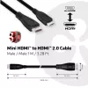 Club 3D CAC-1350 Mini HDMI-naar-HDMI 2.0-kabel, 4K60Hz, male/male, 1 m, zwart