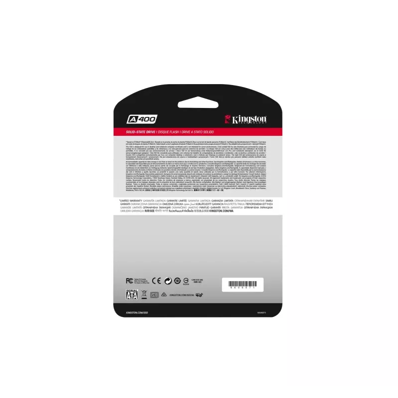 Kingston Technology A400 480 GB 2,5 inch Serial ATA III TLC