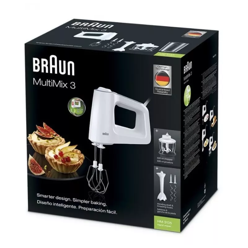 Braun HM 3135 WH handmixer 500 W grijs, wit