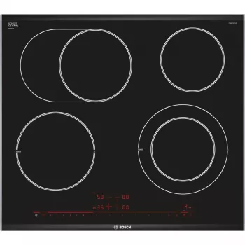 Bosch Serie 8 PKN675DP1D kookplaat zwart, roestvrij staal inbouw keramische kookplaat 4 zone(n)