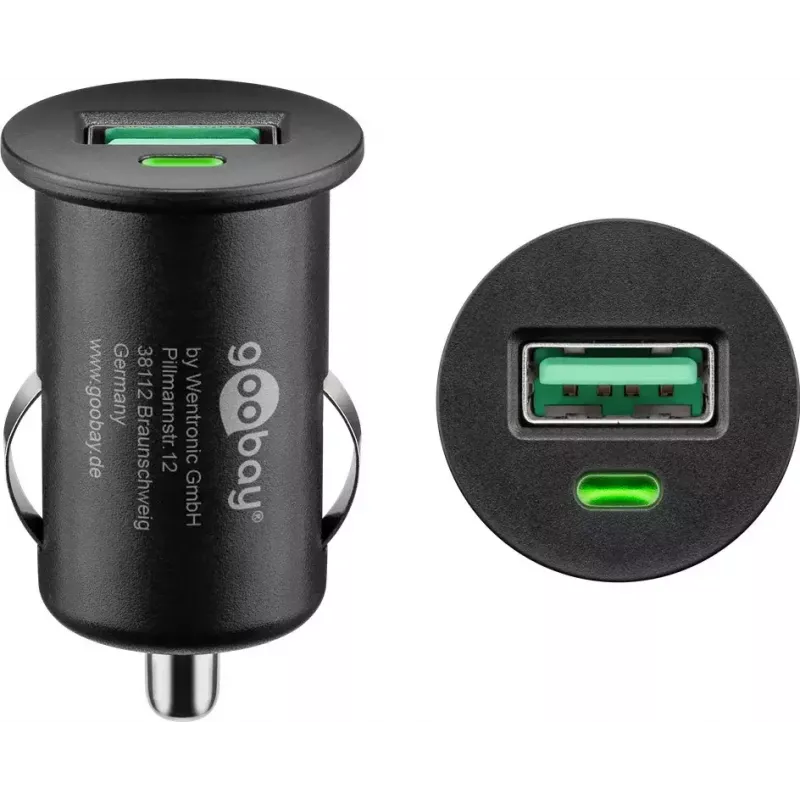 Auto-oplader Goobay 18 W Quick Charge 3.0 zwart