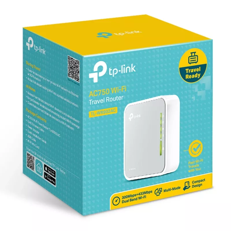 TP-Link TL-WR902AC WLAN-router Fast Ethernet dual-band (2,4 GHz / 5 GHz) 4G wit