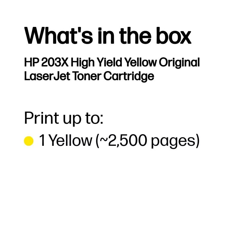 HP LaserJet 203X High Yield geel originele tonercartridge