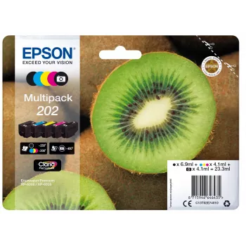 Epson kiwi multipack 5 kleuren 202 Claria Premium inkt