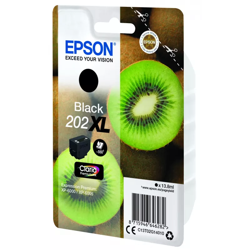 Epson kiwi singlepack zwart 202XL Claria Premium inkt
