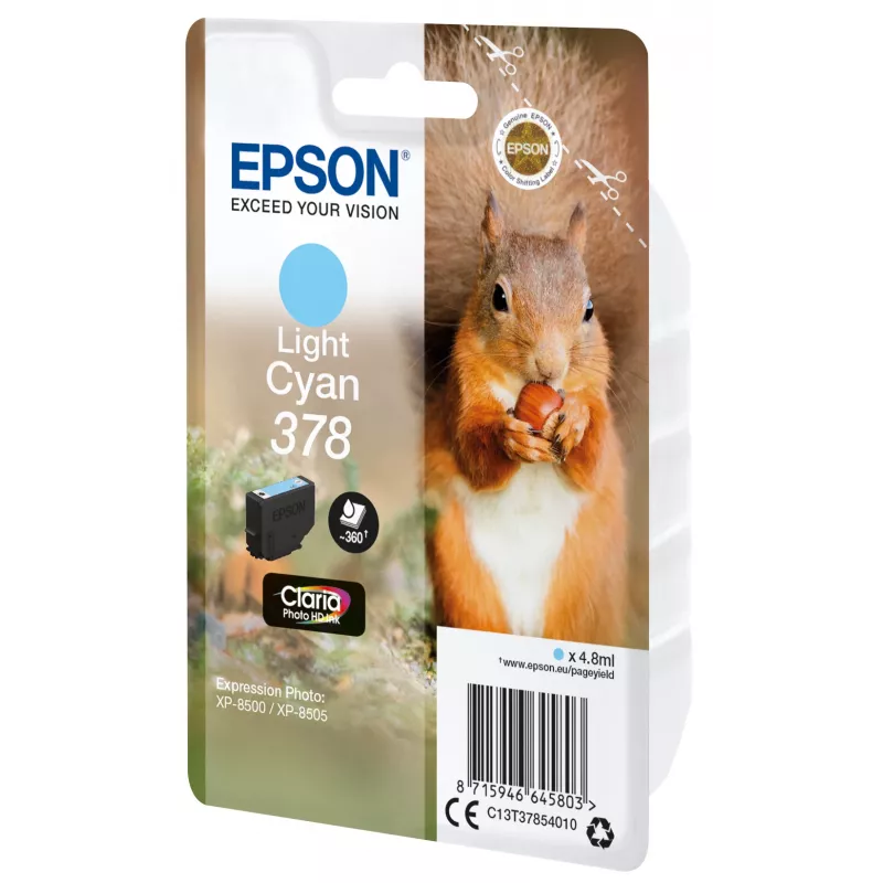 Epson eekhoorn singlepack lichtcyaan 378 Claria Photo HD inkt
