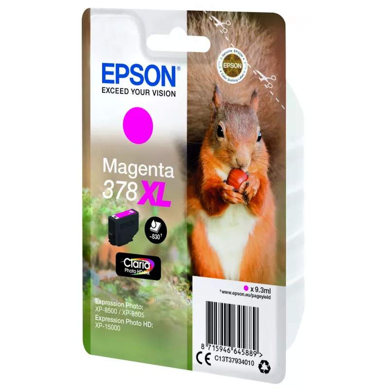 Epson 378XL inktcartridge magenta, Claria Photo HD, 9,3 ml (C13T37934010)