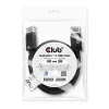 Club 3D CAC-2068 DisplayPort 1.4-kabel, HBR3, 32,4 Gbps, 8K60Hz, M/M, 2 m, zwart
