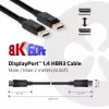 Club 3D CAC-2068 DisplayPort 1.4-kabel, HBR3, 32,4 Gbps, 8K60Hz, M/M, 2 m, zwart