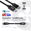 Club 3D CAC-2068 DisplayPort 1.4-kabel, HBR3, 32,4 Gbps, 8K60Hz, M/M, 2 m, zwart