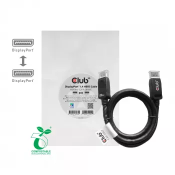 CLUB3D DisplayPort 1.4 HBR3 kabel 1m/3,28ft stekker/stekker 8K60Hz