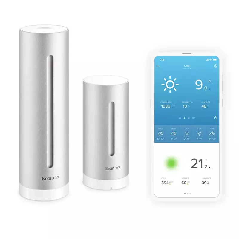 Netatmo NWS01-EC digitaal weerstation aluminium batterij/USB Wi-Fi