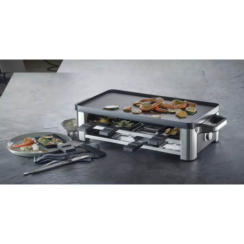 WMF Lono 0415040011 Raclettegrill 8 personen 1500 W zwart, chroom