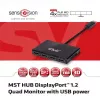 CLUB3D Multi Stream Transport Hub DisplayPort 1.2 quad monitor USB-powered