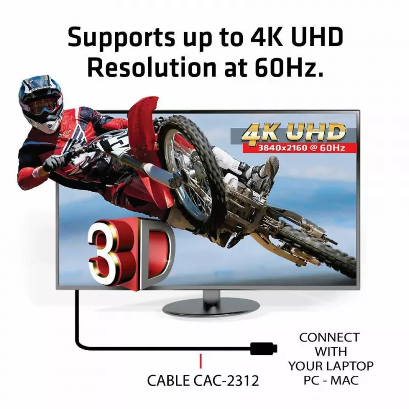 CLUB3D HDMI 2.0 4K60Hz UHD-kabel 5m/16.4ft
