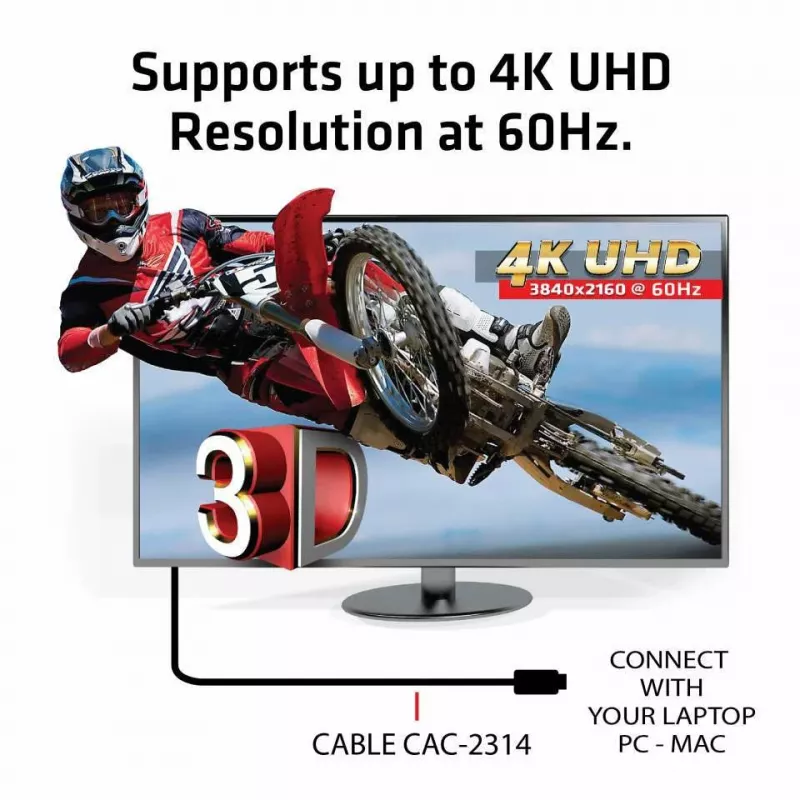 CLUB3D HDMI 2.0 4K60Hz RedMere-kabel 15m/49,2ft