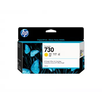 HP 730 130-ml geel DesignJet inktpatroon, HP DesignJet T1700 printerserie, thermo-inkjetprinten, geel, Singapore, 202 mm, 129 mm