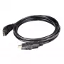 Club 3D CAC-1360 HDMI 2.0-kabel met Ethernet, 360° draaibaar, 4K60Hz UHD, M/M, 2 m, zwart