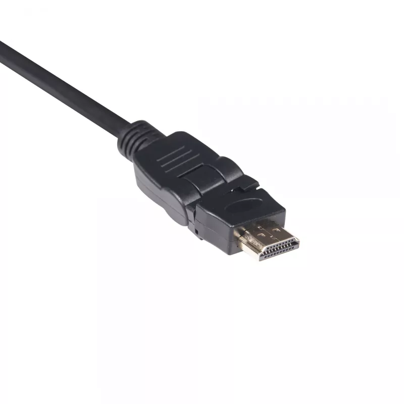 Club 3D CAC-1360 HDMI 2.0-kabel met Ethernet, 360° draaibaar, 4K60Hz UHD, M/M, 2 m, zwart