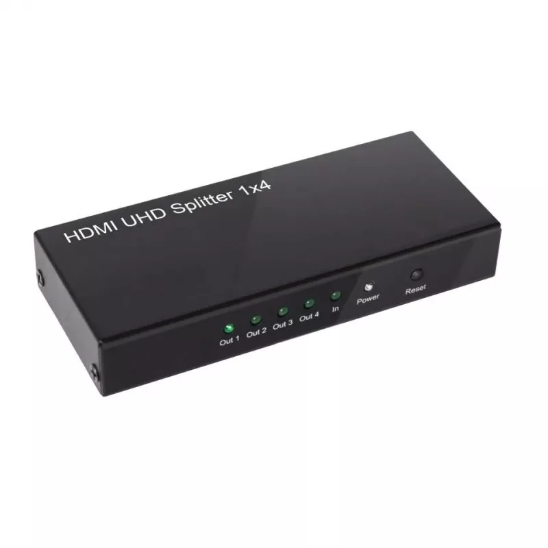 CLUB3D HDMI™ 4K@60Hz UHD splitter AC-voeding 4 poorten
