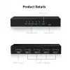 CLUB3D HDMI™ 4K@60Hz UHD splitter AC-voeding 4 poorten