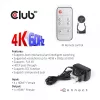 CLUB3D HDMI™ 2.0 UHD 4K60Hz SwitchBox 4 poorten met IR-afstandsbediening