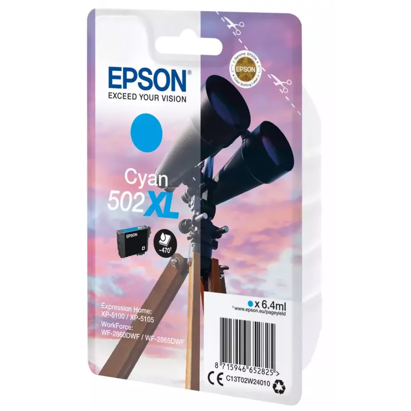 Cartridge Epson 502XL cyaan 470 pagina's